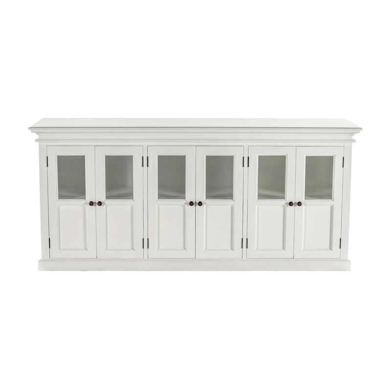 Belen Kox Classic White Glass Door Buffet, Belen Kox