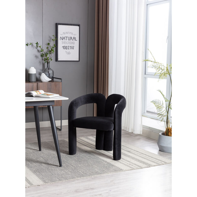 Modern Fabric Upholstered Dining Chairs (Set of 2)