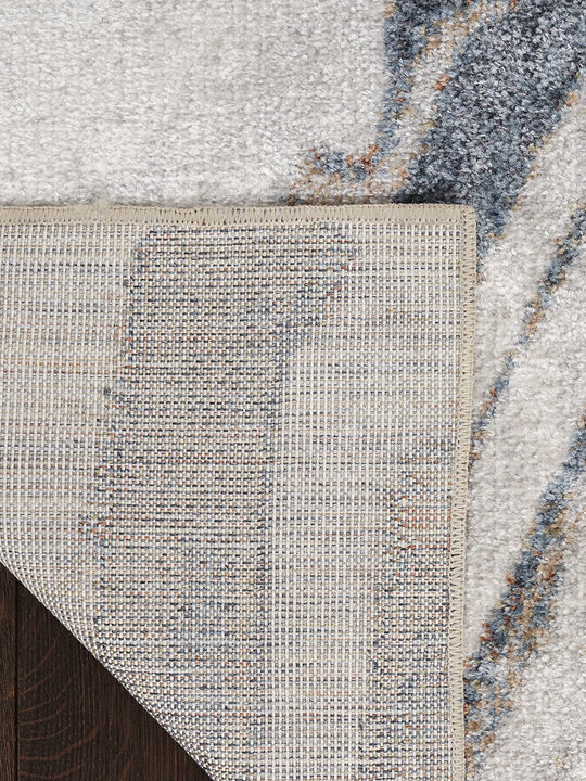 Astra Machine Washable ASW15 Ivory/Blue 2' x 6' Rug