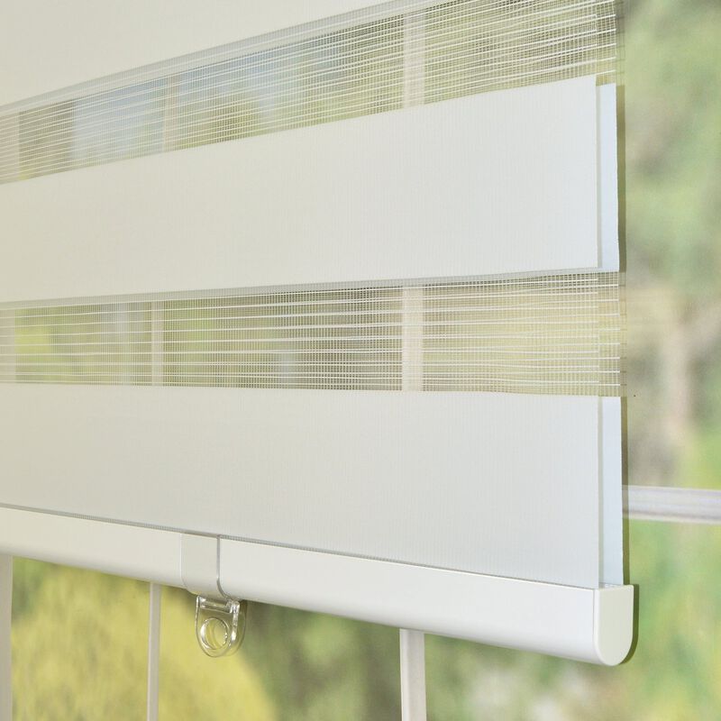Cordless Alternating Shade Roller Blind, 27" x 64"