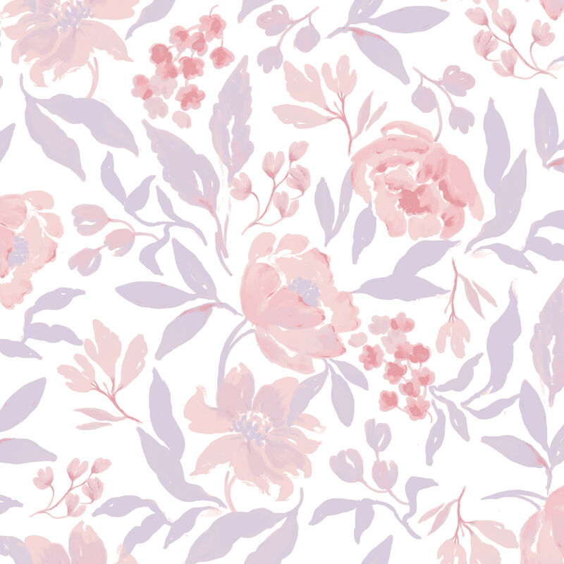 Bedtime Originals Lavender Floral Baby Fitted Crib Sheet - Pink/Purple