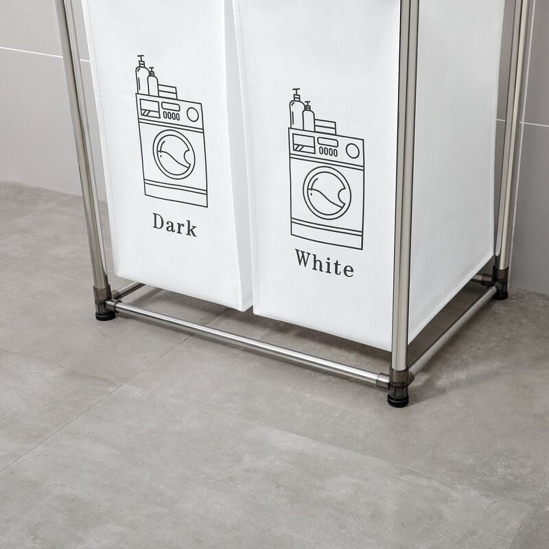 2-Tier Laundry Hamper with Sorter – Dual Compartment Clothes Basket for Easy Organization