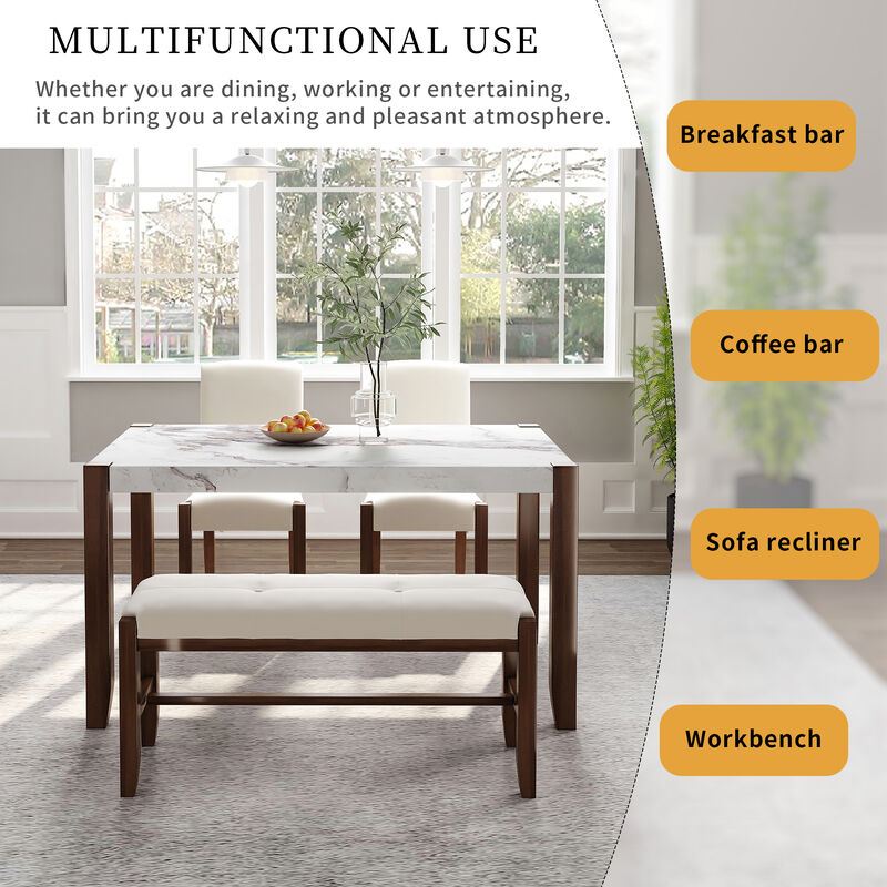 Merax 4-Piece Modern Dining Furniture Set