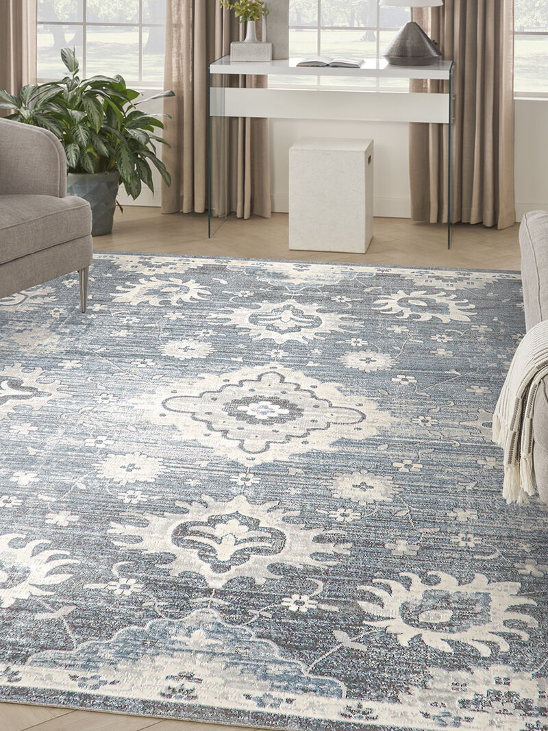 Astra Machine Washable ASW19 Denim 9' x 12' Rug