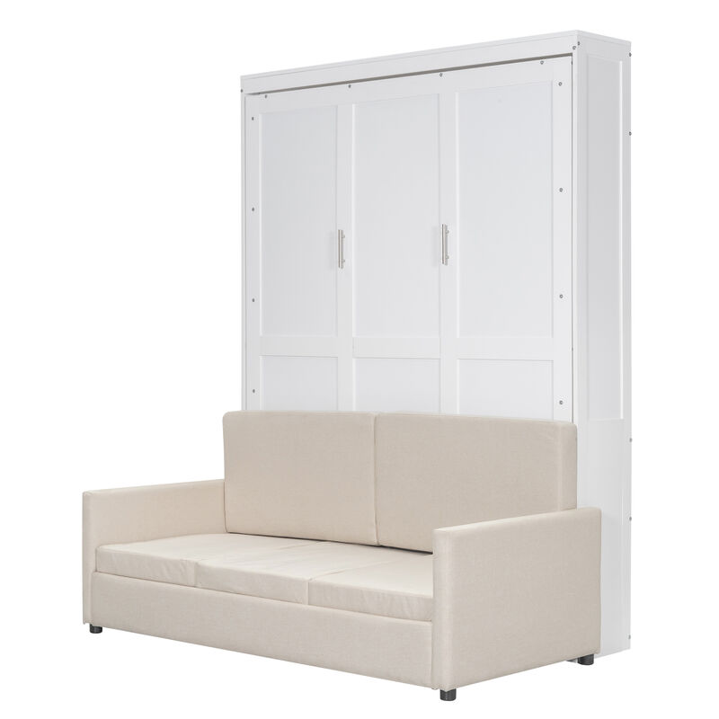 Merax Murphy Bed Cabinet Wall Bed with Cushion
