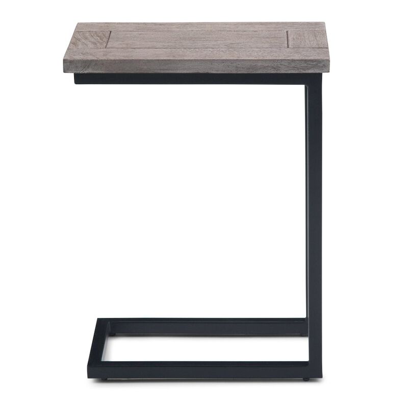 Simpli Home Skyler Solid Mango Wood C Side Table In Birch