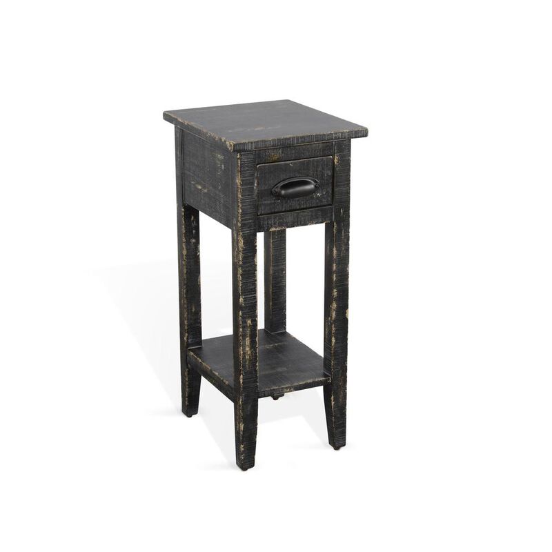 Sunny Designs Black Sand Chair Side Table