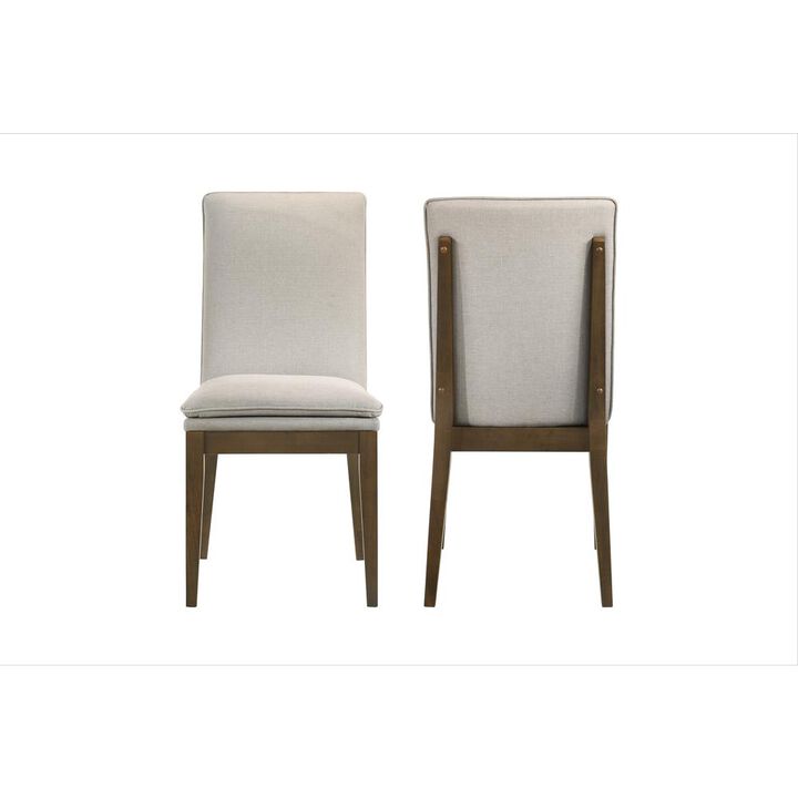New Classic Furniture Maggie Dining Chair W/Natural Cushion-Walnut