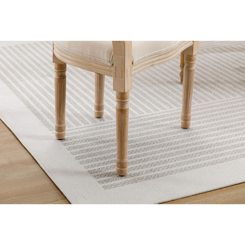 French Style Solid Wood Dining Chair, Set Of 2, Cream