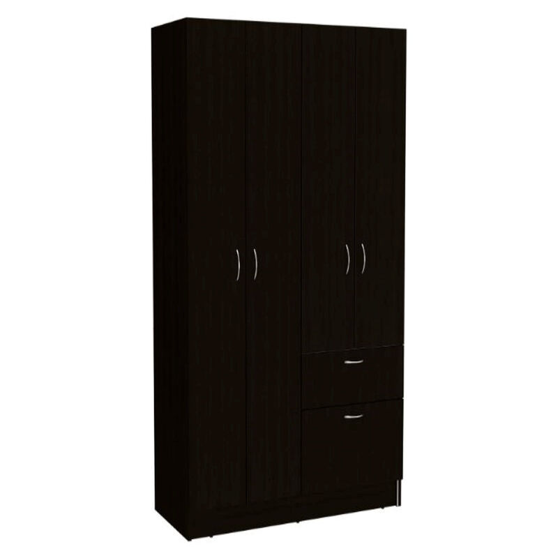 Armoire Alpes, Bedroom, Black / White