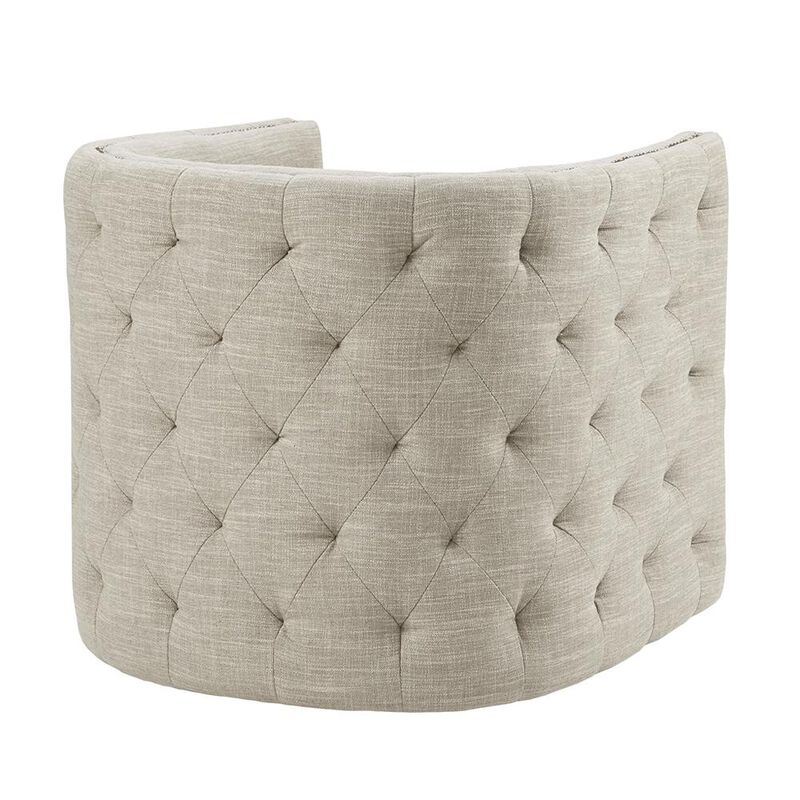 Belen Kox Cream Swivel Lounge Chair, Belen Kox
