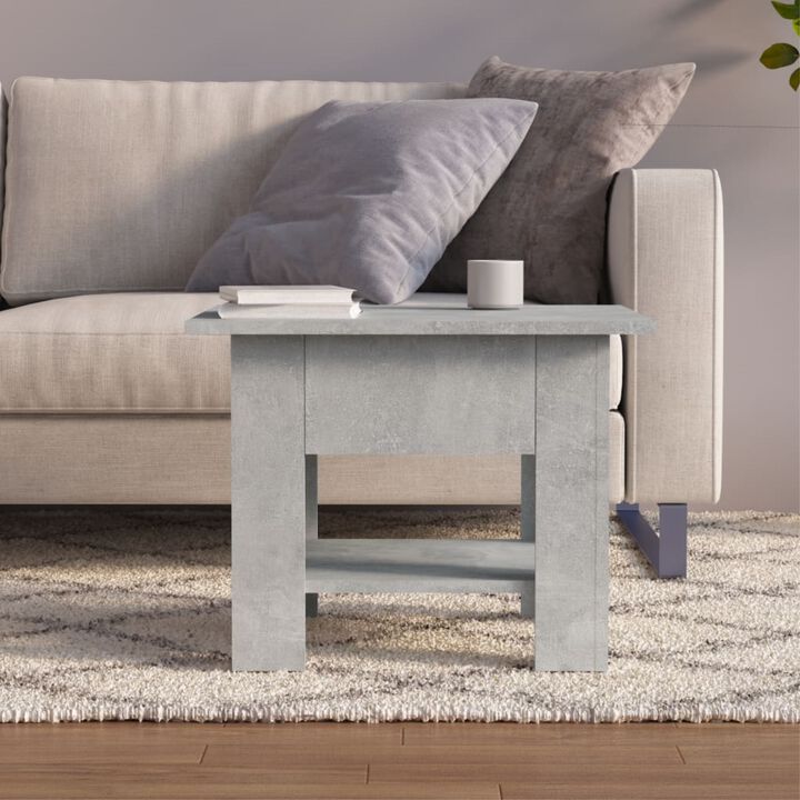 vidaXL Coffee Table Concrete Gray 21.7"x21.7"x21.7" Chipboard
