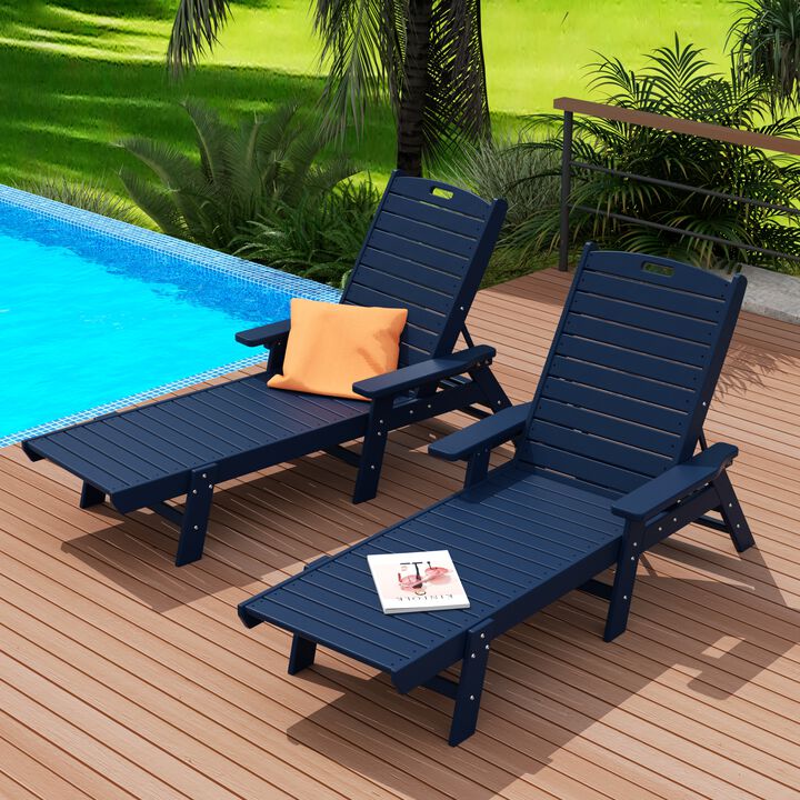 WestinTrends Adirondack Outdoor Chaise Lounge (Set of 2)