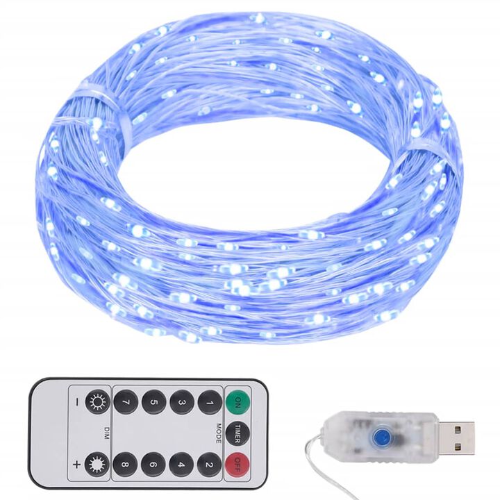 vidaXL LED String with 150 LEDs Blue 49.2'