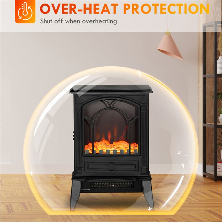 Energy-Efficient Electric Fireplace Heater with Multiple Heat Settings
