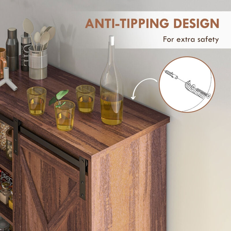 Freestanding Kitchen Storage Cabinet for Pantry and Dining Room