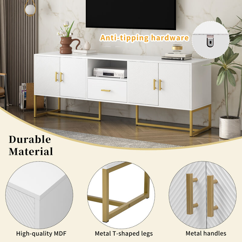 Merax TV Stand Console Table with 1 Drawer