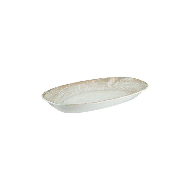 Patera 11.25" x 6.75" x h:1.25" Oval Decorated Porcelain Platter