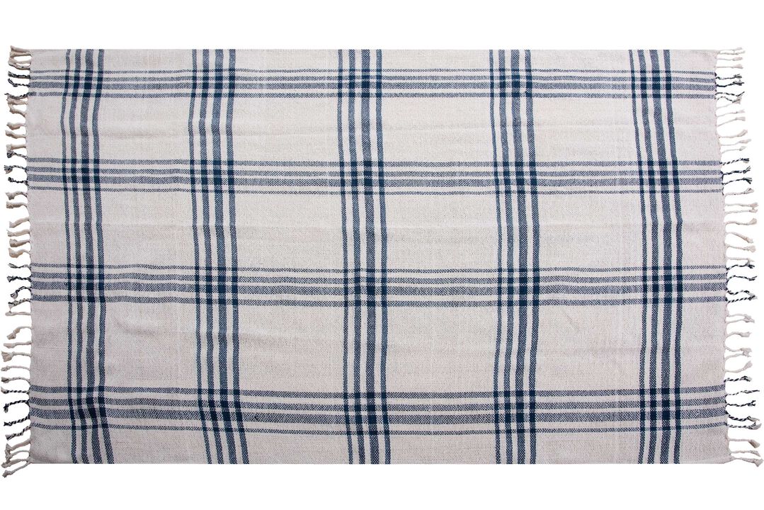 Coastal Blue/Sandy Ivory 50" x 60" Throw Blanket