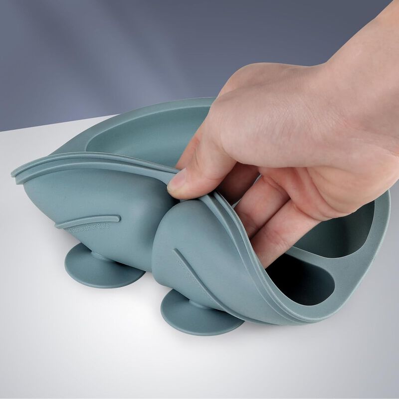 2-Pack Silicone Baby Feeding Set – Suction Plates & Utensils, BPA-Free