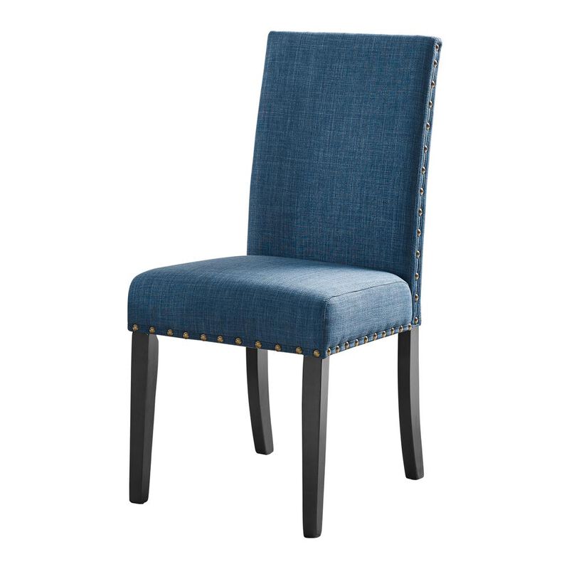 New Classic Furniture Furniture Crispin 19 Fabric Dining Chairs in Blue (Set of 2)