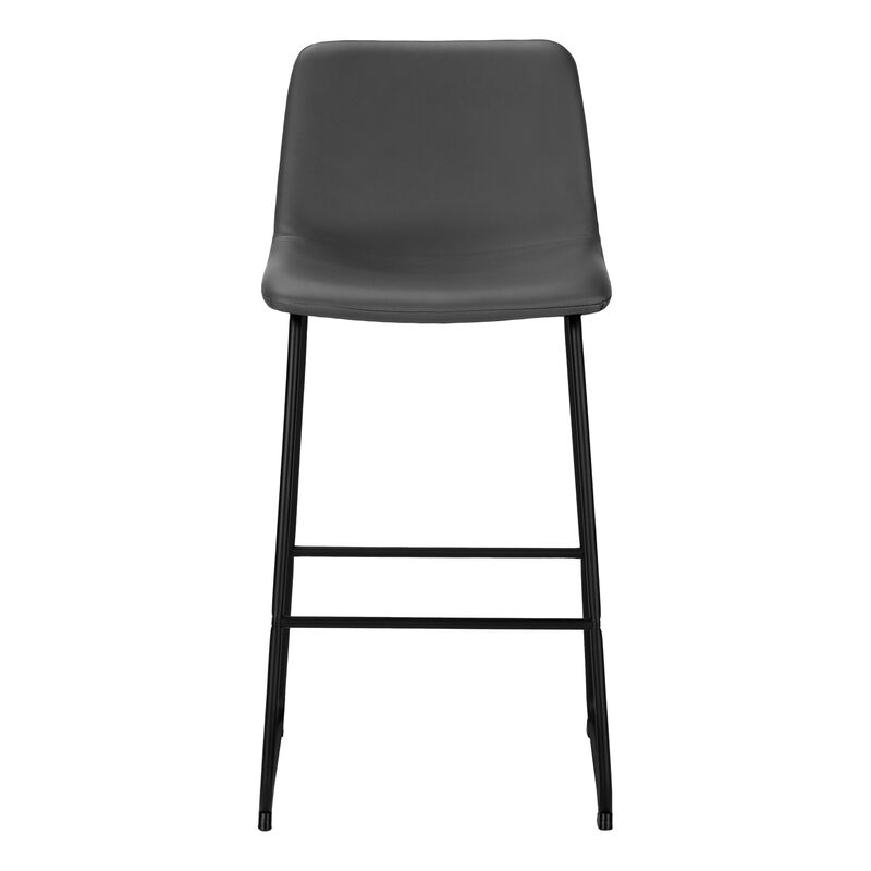 Monarch Specialties Office Chair, Bar Height, Standing, Computer Desk, Work, Pu Leather Look, Metal, Contemporary, Modern