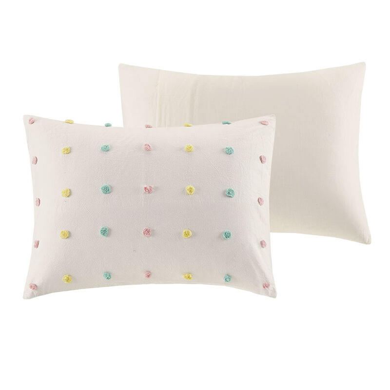 Gracie Mills Caius Playful Elegance Cotton Jacquard Pom Pom Comforter Collection