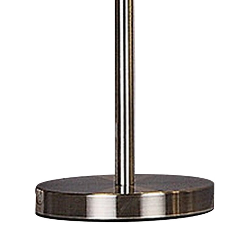 Spark 23 Inch Table Lamp with Metal Base and 2 Geometric Shades, Gold - Benzara
