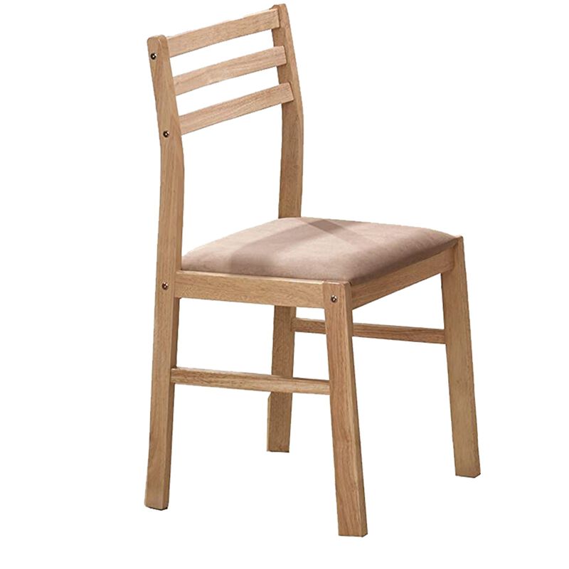 Sophisticated 3 Piece Wooden Table And Chair Set, Brown - Benzara