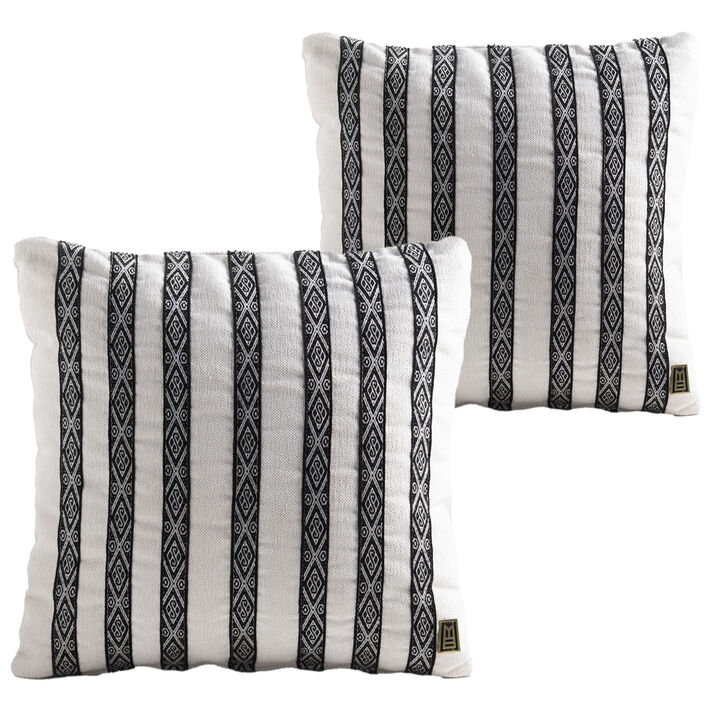 FAJAS Handwoven Sash Decorative Pillows by ANDEAN, Set of 2