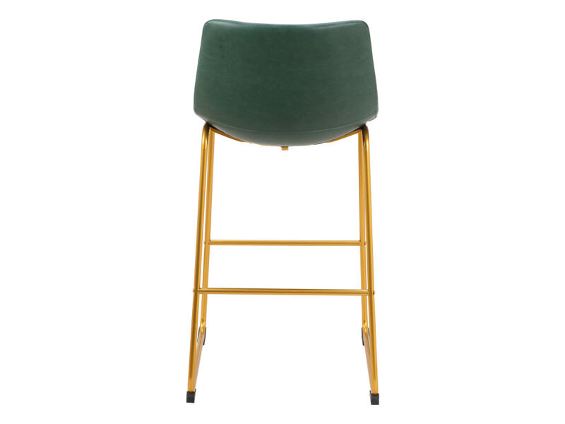 Augusta Barstool (Set of 2) Green & Gold