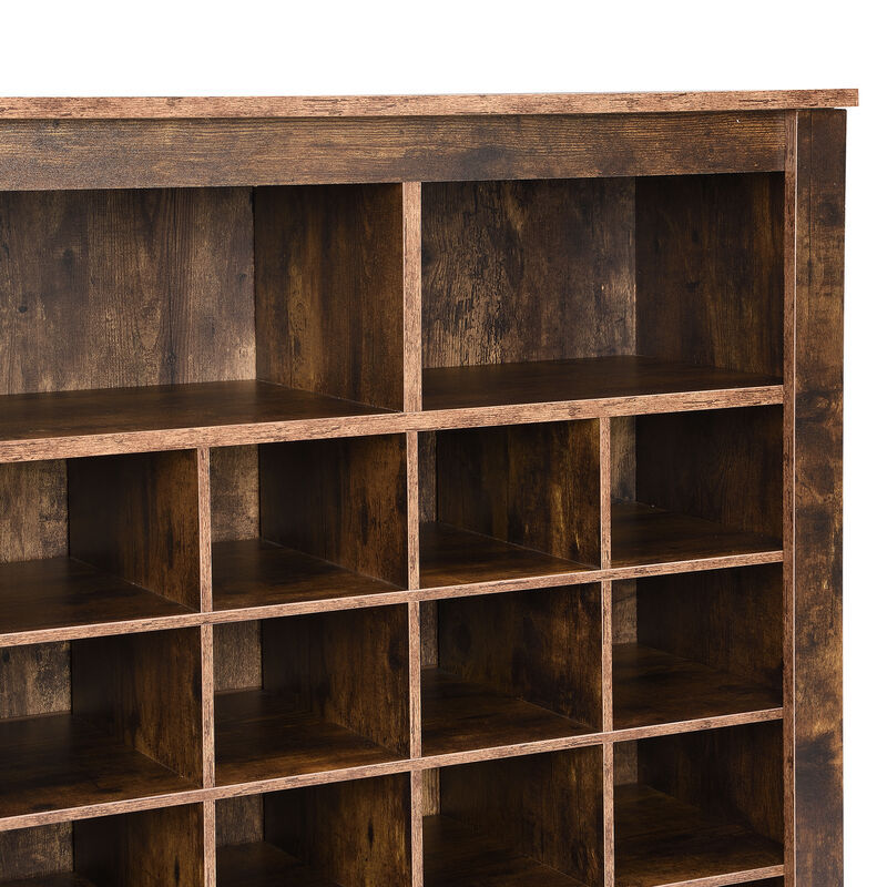 Merax Sleek Design Cubby Console Shoe Cabinet