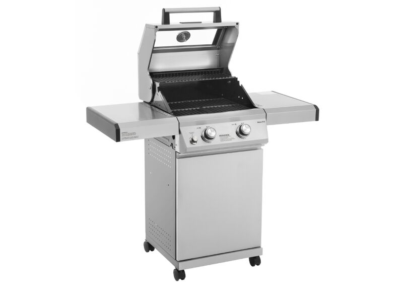 Monument Grills Mesa Series | 2 Burner Stainless Steel Propane Gas Grill With Clearview Lid
