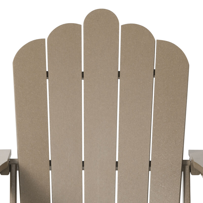 WestinTrends Outdoor Patio HDPE Adirondack Chair With Cup Holder