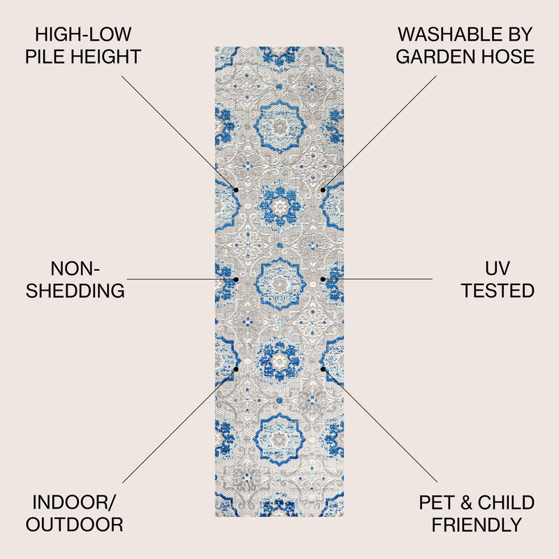 Mediterranean Medallion Indoor/Outdoor Area Rug