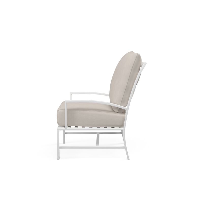 Bristol Club Chair Canvas Flax in Canvas Flax w/ Self Welt