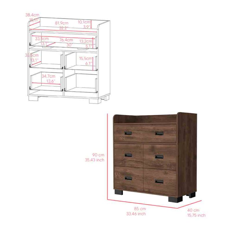 Dresser Wuuman, Bedroom, Dark Brown