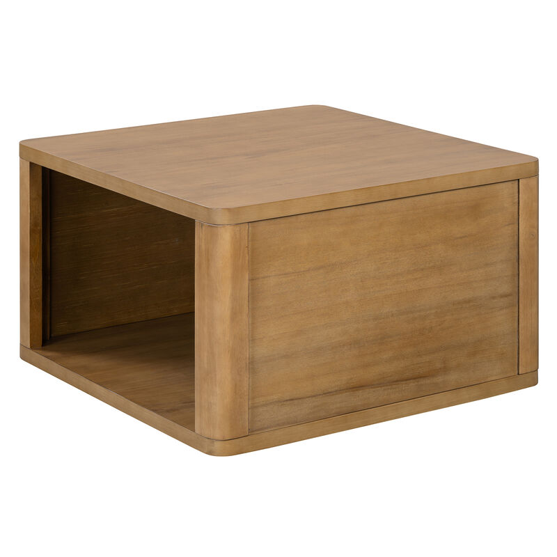 Merax Farmhouse Square Coffee Table for Living Room
