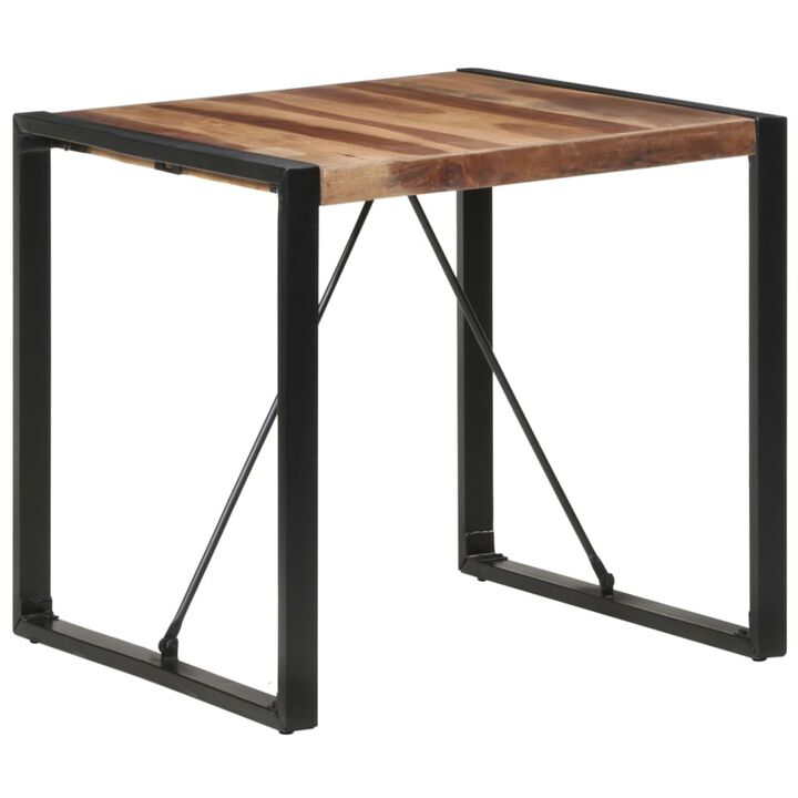 vidaXL Dining Table 31.5"x31.5"x29.5" Solid Wood with Sheesham Finish