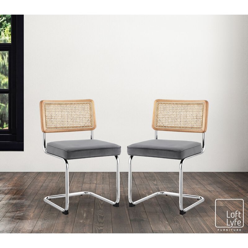 Loft Lyfe Ayman Velvet Dining Chair Seat (Set of 2)