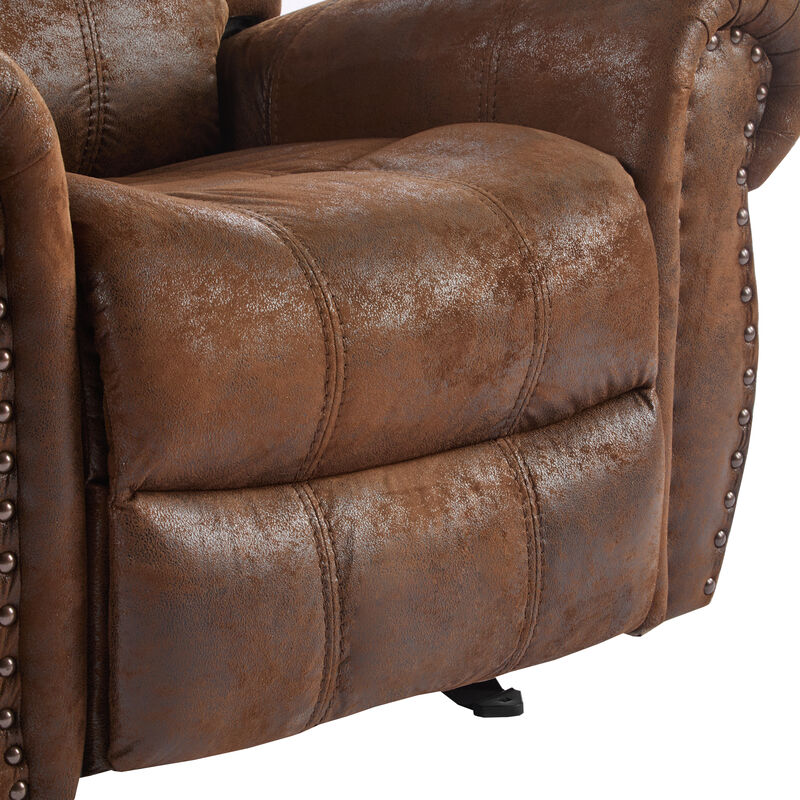 Merax Manual Suede Glider Standard Recliner Chair