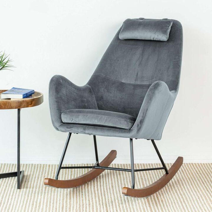 Ashcroft Furniture Co Chelsea Velvet Rocking Chair