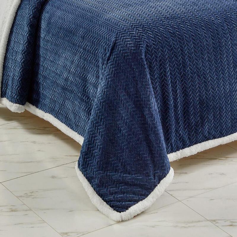 Jacquard Sherpa Microplush Soft Premium Microplush, Braided Oversized All Season Blanket