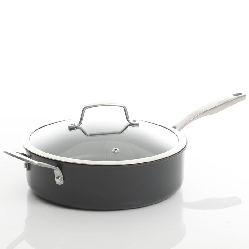 Kenmore Pro Arbor Heights 10 Piece Nonstick Aluminum Cookware Set in Black