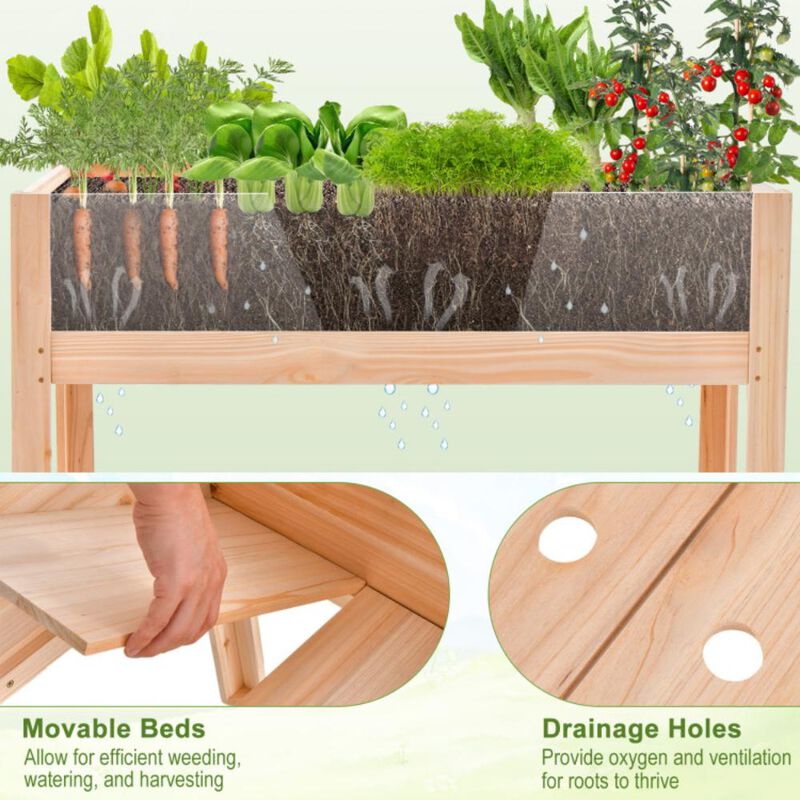Hivvago Wooden Raised Garden Bed