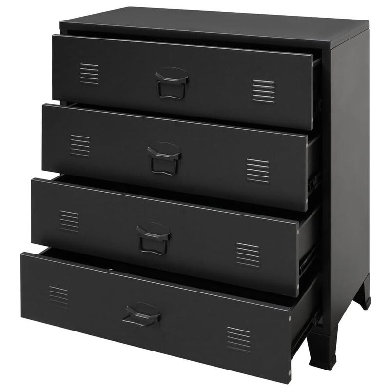 vidaXL Chest of Drawers Metal Industrial Style