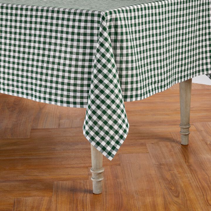 Solino Home 100% Pure Linen Tablecloth | Gingham Check