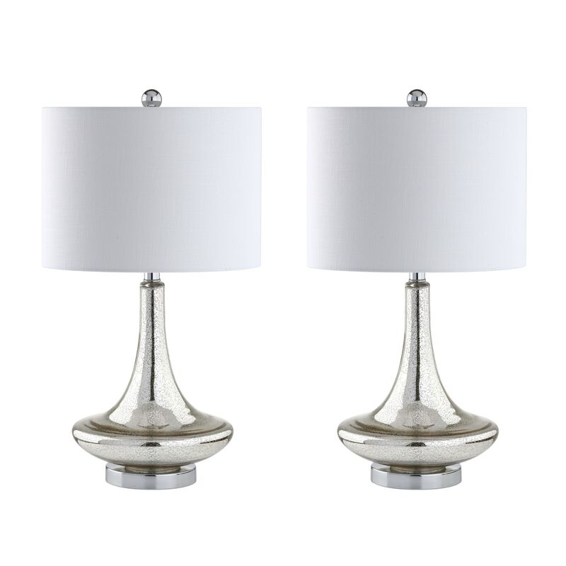 Cecile Glass Teardrop LED Table Lamp (Set of 2)