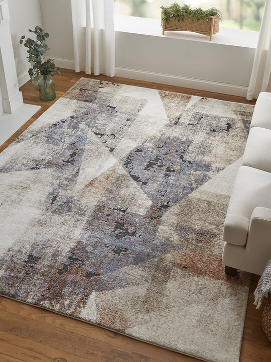 Gilmore 39MKF 2' x 3' Blue/Ivory/Taupe Rug