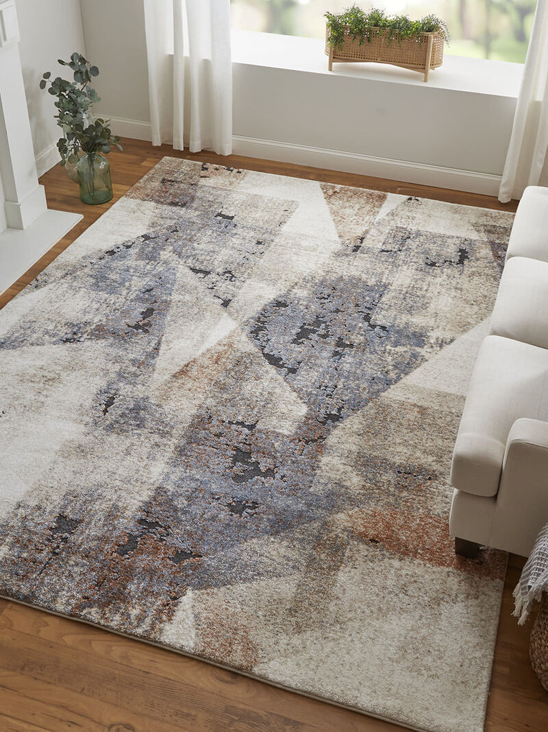 Gilmore 39MKF 8' x 10' Blue/Ivory/Taupe Rug
